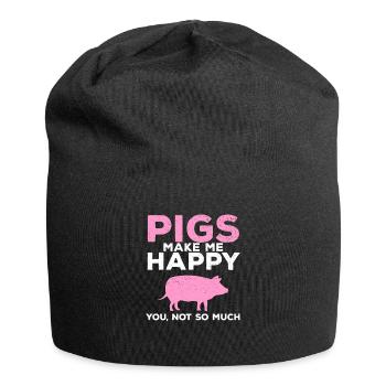 pig - Jersey Beanie - black - Front