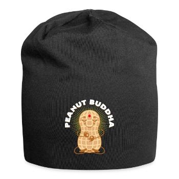 Peanut Butter Buddha Funny Gift Idea Peanut - Jersey Beanie - black - Front