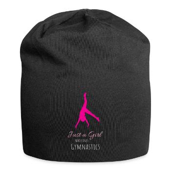 Ein Mädchen, das Gymnastik liebt - Jersey-Beanie - Schwarz - Vorne
