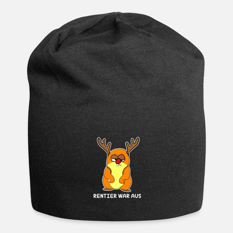 Rentier war aus - Jersey-Beanie - Schwarz