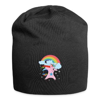 Licorne arc-en-ciel Dab Dabbing Unicorn Fabeltier - Bonnet en jersey - noir - Devant