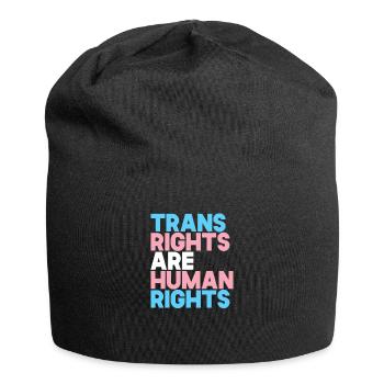 Trans Rights Are Human Rights - Jersey Beanie - black - Front