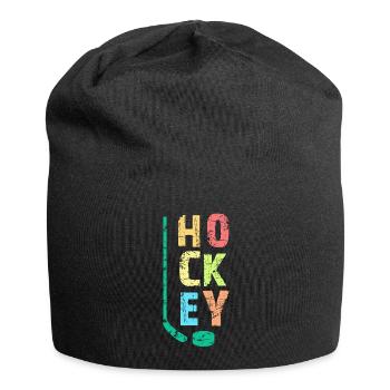 Cadeau Hockey Kids - Bonnet en jersey - noir - Devant