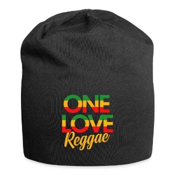 Liebe Reggae Musik Genre - Jersey-Beanie - Schwarz - Vorne
