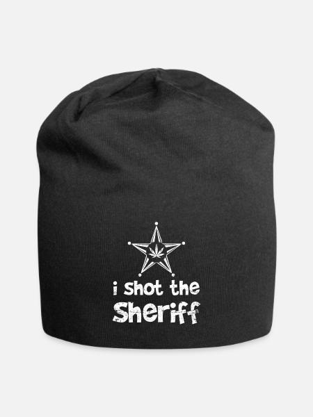 Reggae Sheriff - Jersey-Beanie - Schwarz