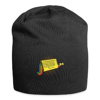 Clavier 64 rétro - Bonnet en jersey - noir - Devant