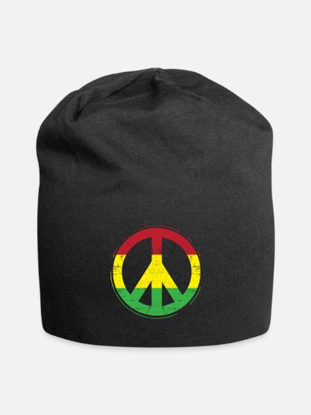Reggae Peace - Jersey-Beanie - Schwarz
