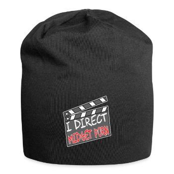 "I Direct Midget Porn" T-Shirt Design für freche und - Jersey-Beanie - Schwarz - Vorne