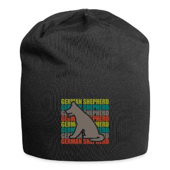 Shepherd German Shepherd Dog Gift Retro - Jersey Beanie - black - Front