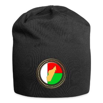 Madagaskar Flagge Landkarte - Jersey-Beanie - Schwarz - Vorne