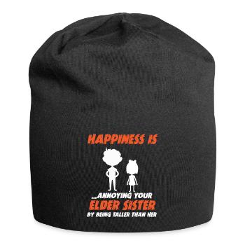 Lustiges Geschwister Geschenk Schwester Bruder - Jersey-Beanie - Schwarz - Vorne