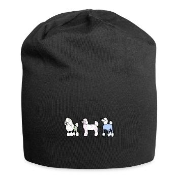 Poodles Caniche chien chien chiot cadeau chiens - Bonnet en jersey - noir - Devant