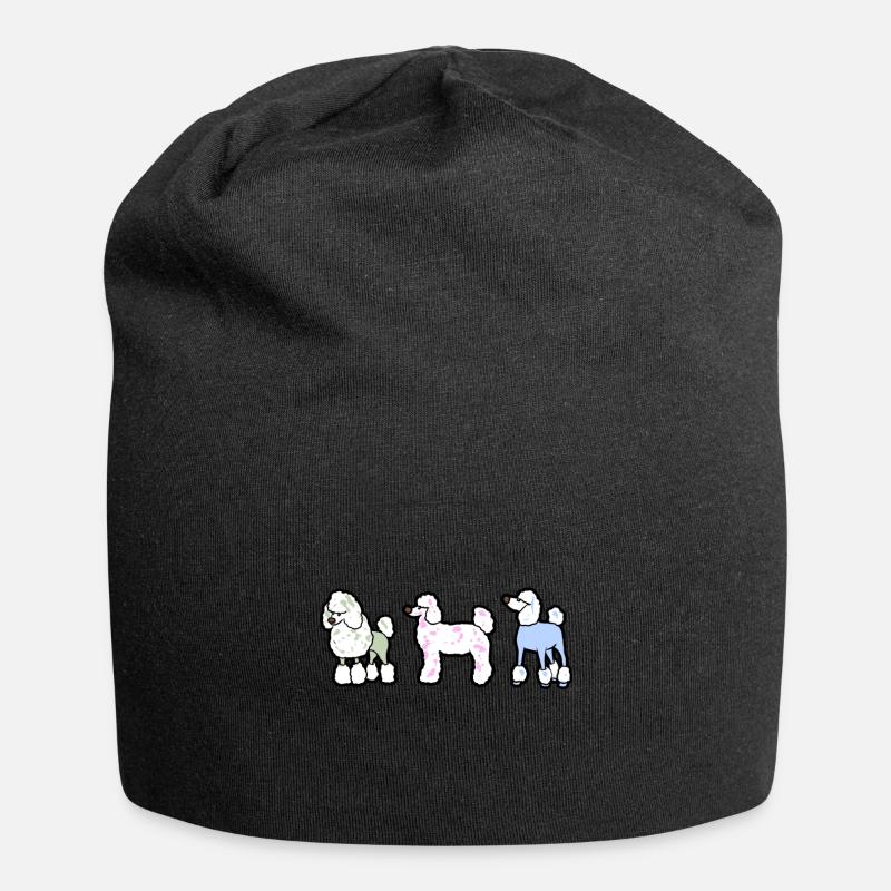 Poodles Caniche chien chien chiot cadeau chiens - Bonnet en jersey - noir