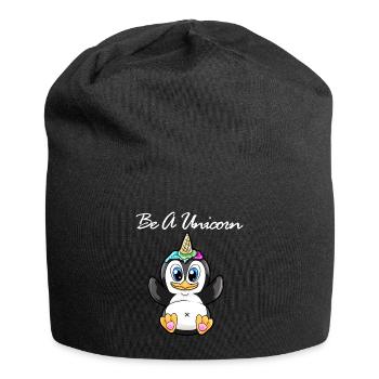 Be A Unicorn doux pingouin de la glace de la licorne - Bonnet en jersey - noir - Devant