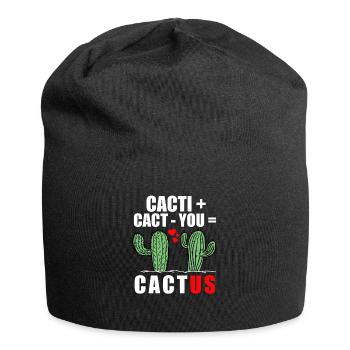 Funny Cactus Cact us Love Couples Love Gift - Jersey Beanie - black - Front