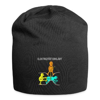 Electricity simply clarifies - Jersey Beanie - black - Front
