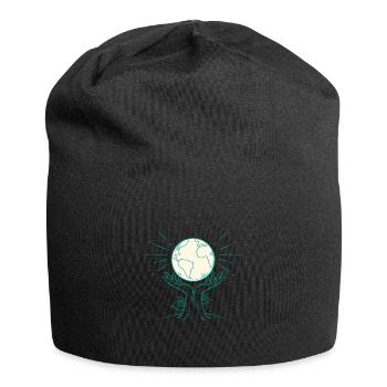 Earth is lifted from the tree of life to heaven - Jersey Beanie - black - Front