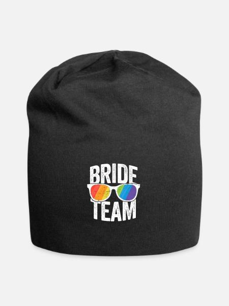 Braut Team Junggesellenabschied SHIRT LGBT Stolz - Jersey-Beanie - Schwarz