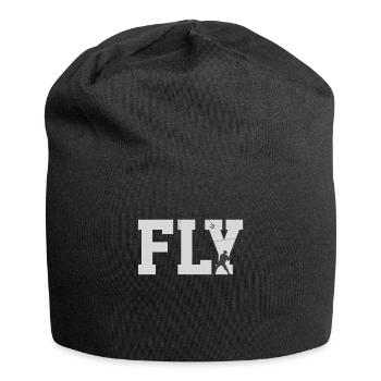 Fliegenfischen Angeln - Jersey-Beanie - Schwarz - Vorne