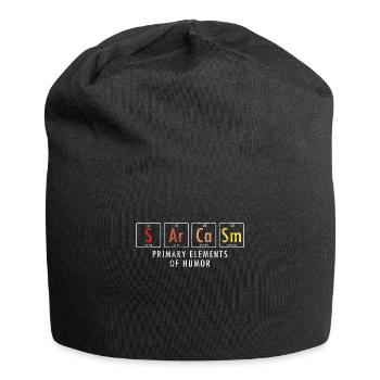 Sarkasmus Elemente Nerd Science - Jersey-Beanie - Schwarz - Vorne