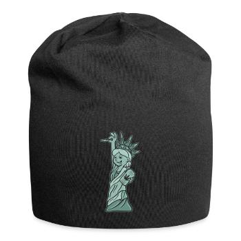 Statue de la Liberté Joint High Cannabis Weed Herbe - Bonnet en jersey - noir - Devant