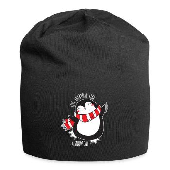 Happy Holla Days Lustiger Weihnachtsman Geschenk - Jersey-Beanie - Schwarz - Vorne
