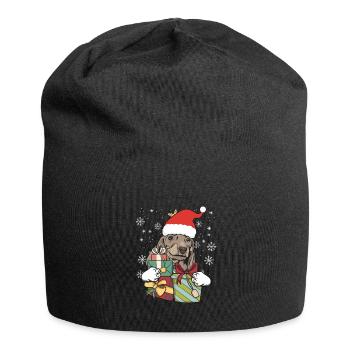 Dachshund Dachshund Dog Christmas Santa Gift - Jersey Beanie - black - Front