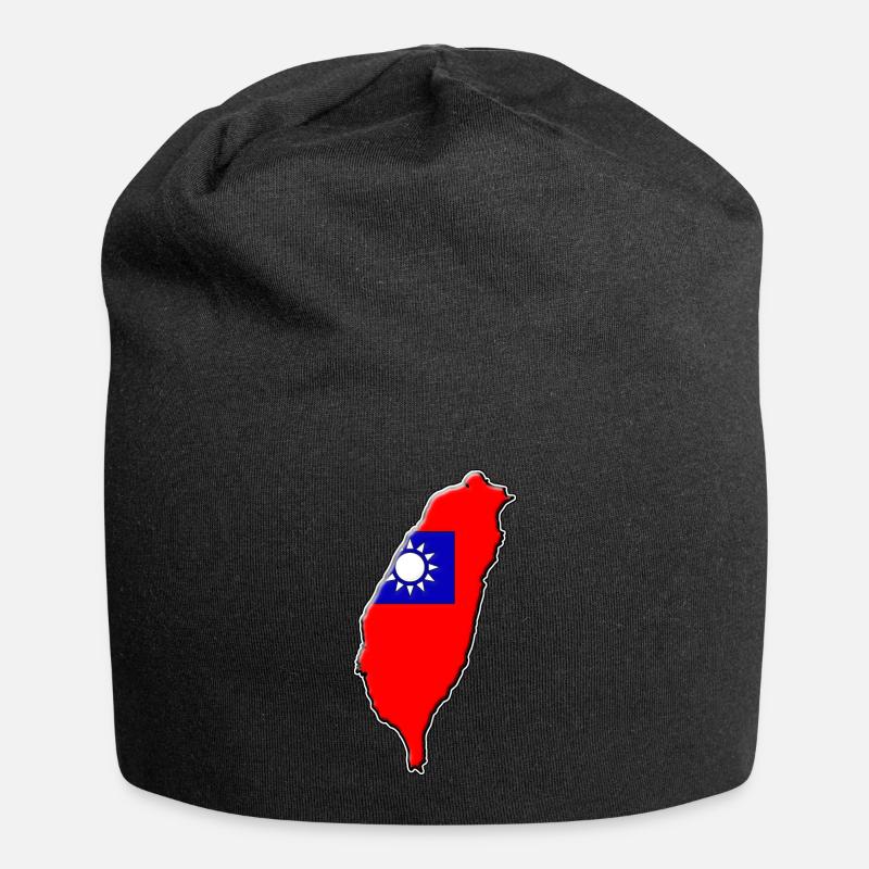 Drapeau de Taiwan - Bonnet en jersey - noir