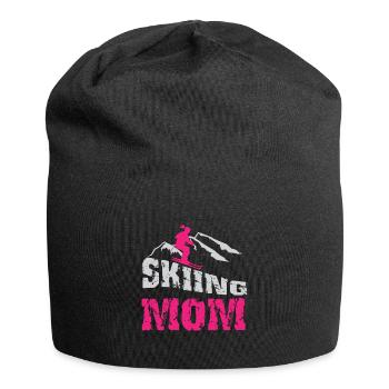 Skiing Maman Maman Ski Ski Hiver Ski - Bonnet en jersey - noir - Devant