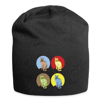 CATS LOVERS - Jersey Beanie - black - Front