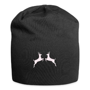 Playing Deer Deer Couple Deer Deer Shirt - Jersey Beanie - black - Front
