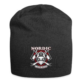 pole walking - Jersey Beanie - charcoal grey - Front