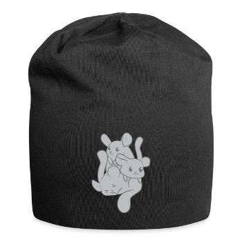 Chinchilla - Chinchillas - Geschenk - Familie - Jersey-Beanie - Schwarz - Vorne