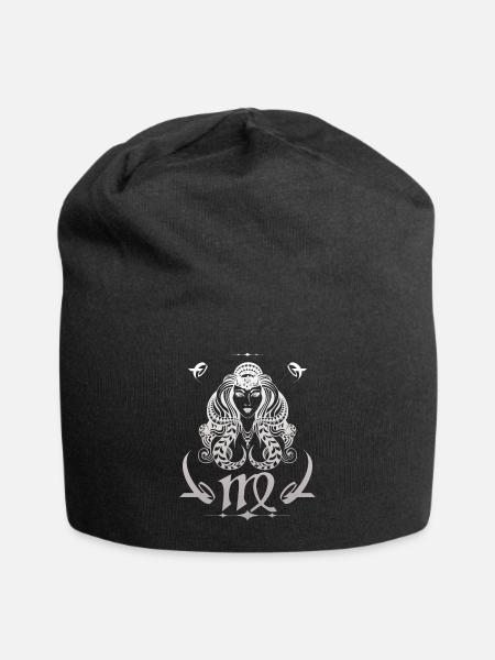 Sternzeichen Jungfrau Virgo - Jersey-Beanie - Schwarz