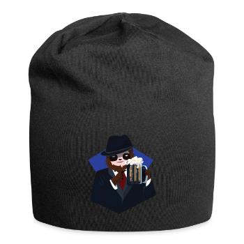 Mafia Faultier mit Bier - Jersey-Beanie - Schwarz - Vorne