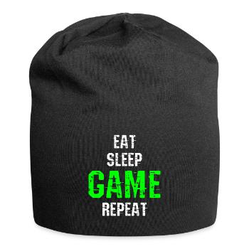 Gamer Gaming PC Konsole - Jersey-Beanie - Schwarz - Vorne