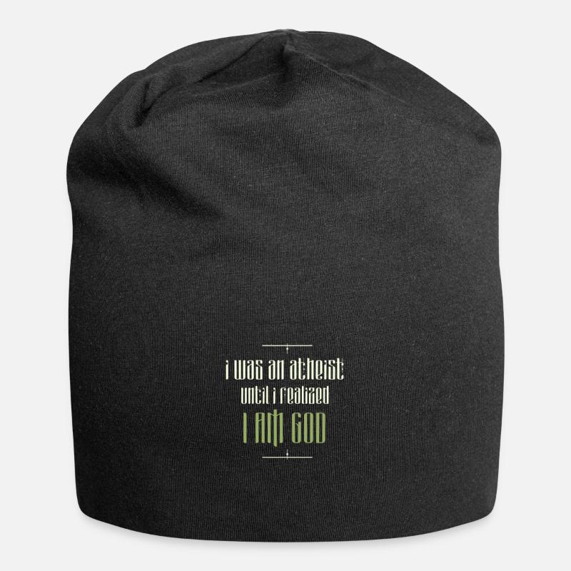I was an atheist until I realized I am God - Jersey-Beanie - Schwarz