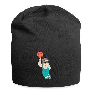 cadeau cool chemise chemise ours - Bonnet en jersey - noir - Devant