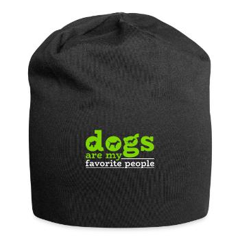 Les chiens adorables sont ma chemise préférée de personnes - Bonnet en jersey - noir - Devant