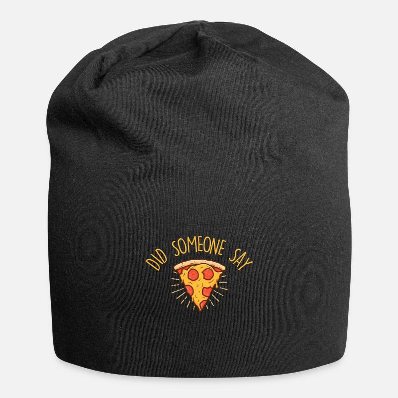 Quelqu'un a-t-il dit une pizza? - Bonnet en jersey - noir