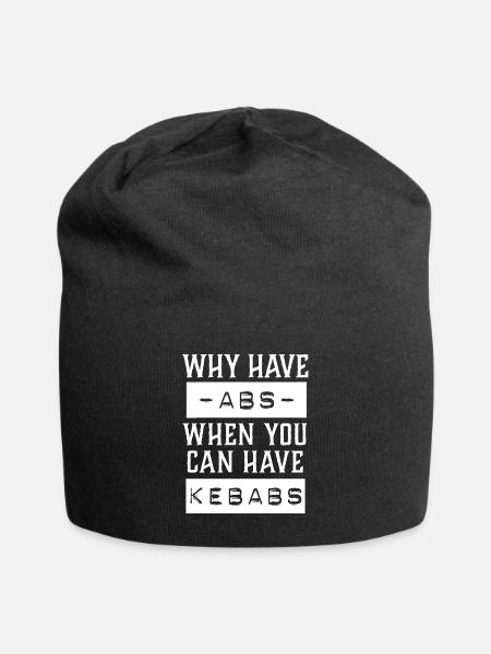 Warum Abs haben, wenn Sie Kebabs Funny Gym haben können - Jersey-Beanie - Schwarz