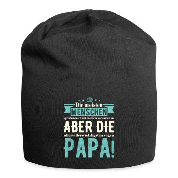 Süße 🥳 Papa Geschenkidee 2022 - Jersey-Beanie - Schwarz - Vorne