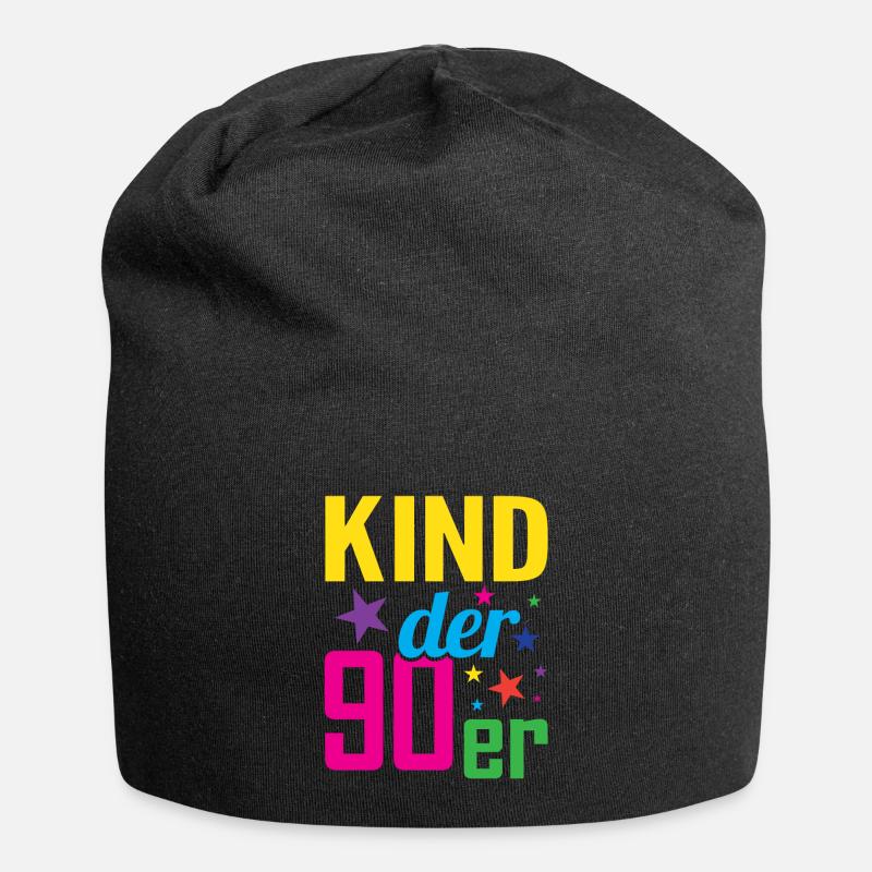 Kind der 90er Jahre 90s - Jersey-Beanie - Schwarz
