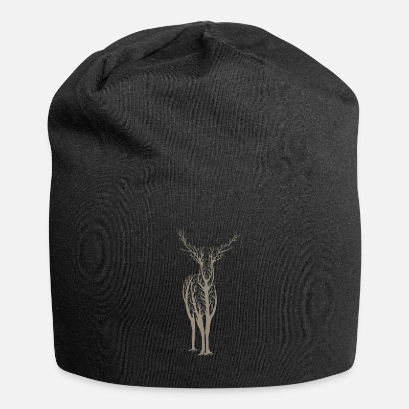 Hirsch - Jersey-Beanie - Schwarz