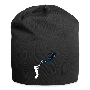 Trompeter Jazzmusik Weltraum - Jersey-Beanie - Schwarz - Vorne
