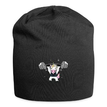 Gewichtheben Einhorn - Jersey-Beanie - Schwarz - Vorne