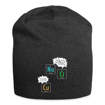 Chemistry joke - Jersey Beanie - charcoal grey - Front