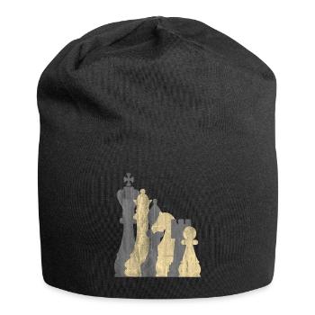 Jeu d'échecs - Bonnet en jersey - noir - Devant