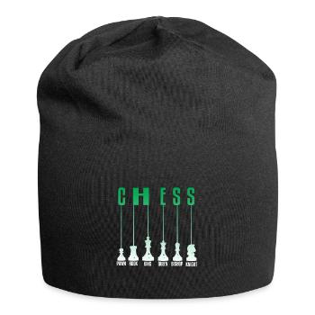 Schach - Jersey-Beanie - Schwarz - Vorne