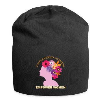Empowered Women Empower Women - Frauenpower Design - Jersey-Beanie - Schwarz - Vorne
